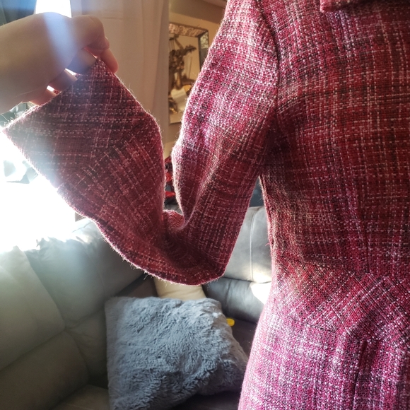Vintage Pink button up trench coat - Picture 12 of 13